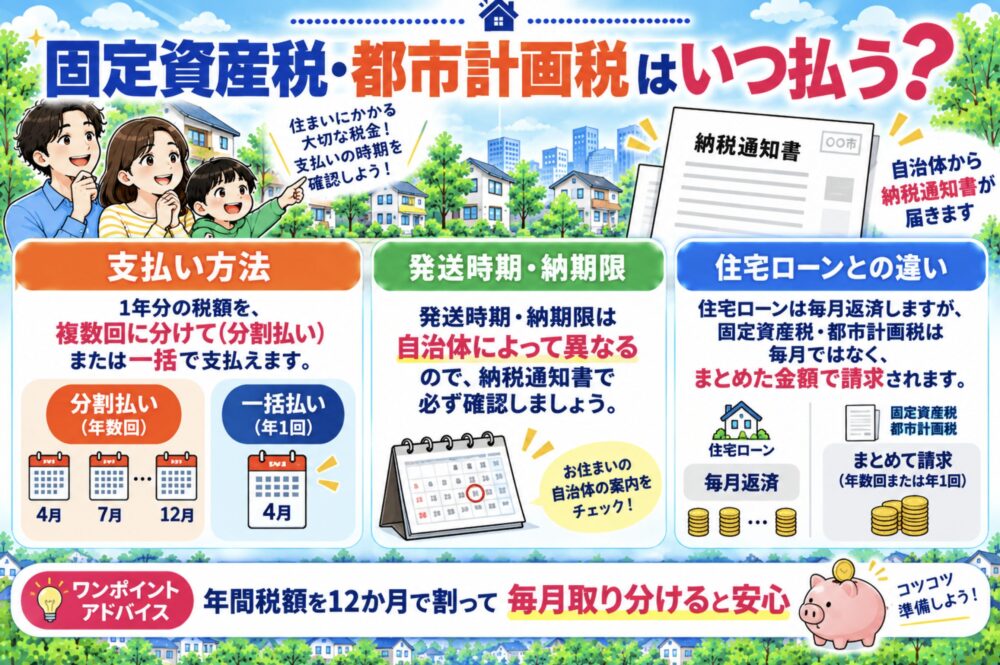 固定資産税・都市計画税はいつ払う?