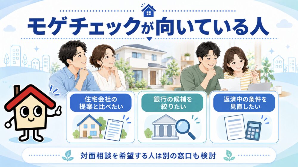 モゲチェックが向いている人・ほかの相談先も検討したい人