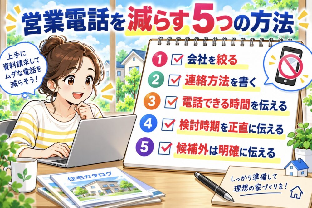 一括資料請求後の営業電話をできるだけ減らす5つの方法