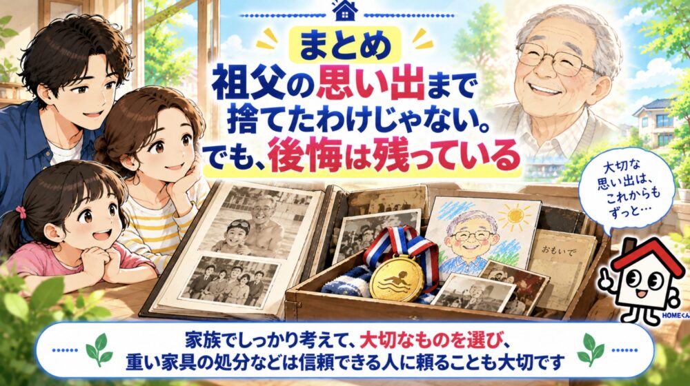 遺品整理　まとめ｜祖父の思い出まで捨てたわけじゃない。でも、後悔は残っている
