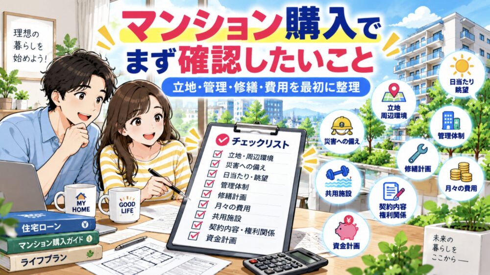 マンション購入でまず確認したいこと
