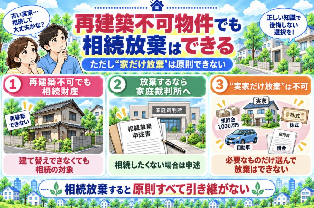 再建築不可物件でも相続放棄はできる