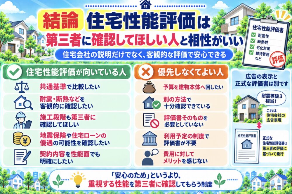 住宅性能評価は「性能を第三者に確認してほしい人」と相性がいい