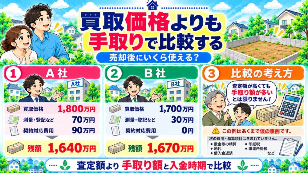 買取価格よりも手取りで比較する｜売却後にいくら使える？
