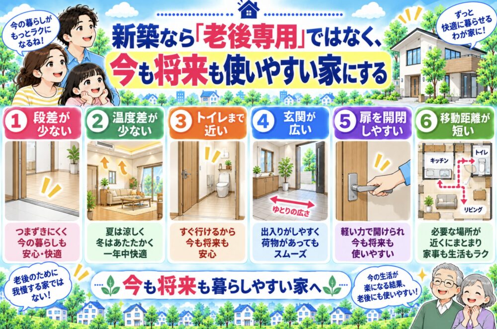 新築なら「老後専用」ではなく、今も将来も使いやすい家にする