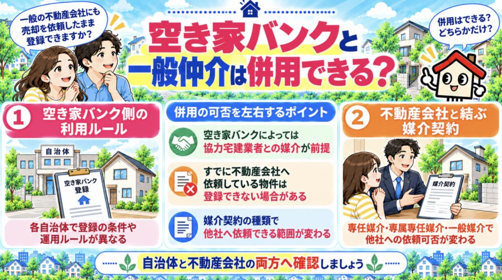 空き家バンクと一般仲介は併用できる?