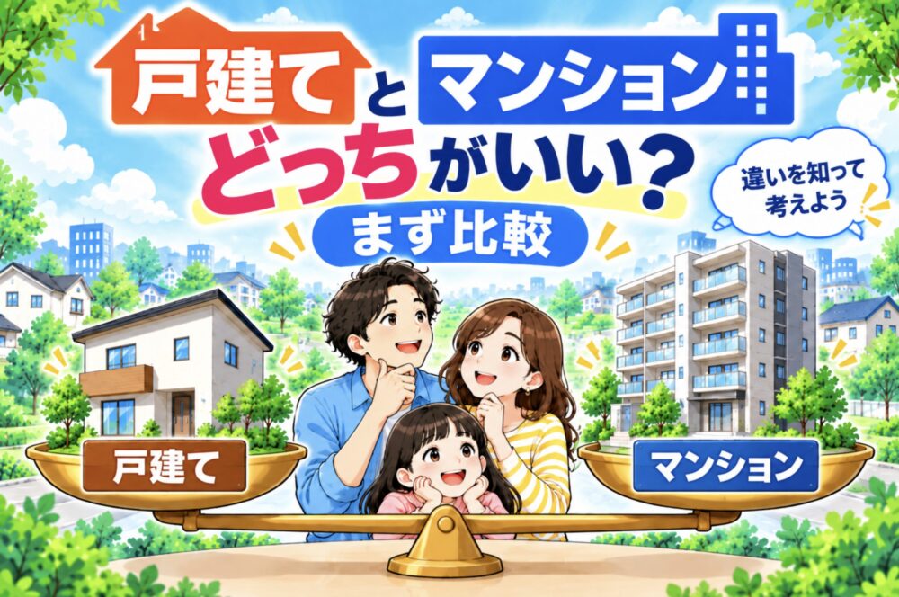 戸建てとマンションどっちがいい?まず比較