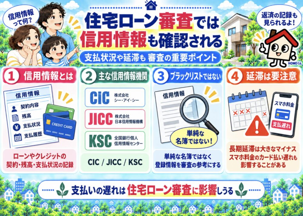 住宅ローン審査では信用情報も確認される
