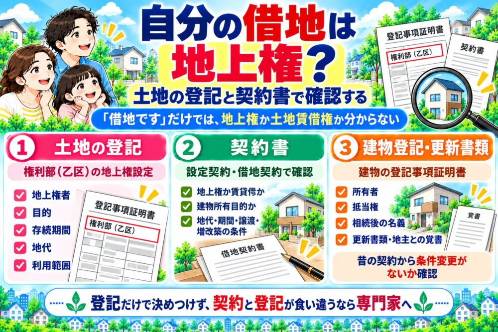 自分の借地は地上権？土地の登記と契約書で確認する