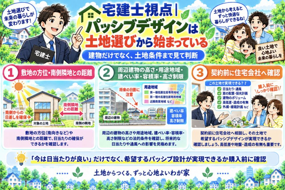 宅建士視点｜パッシブデザインは土地選びから始まっている