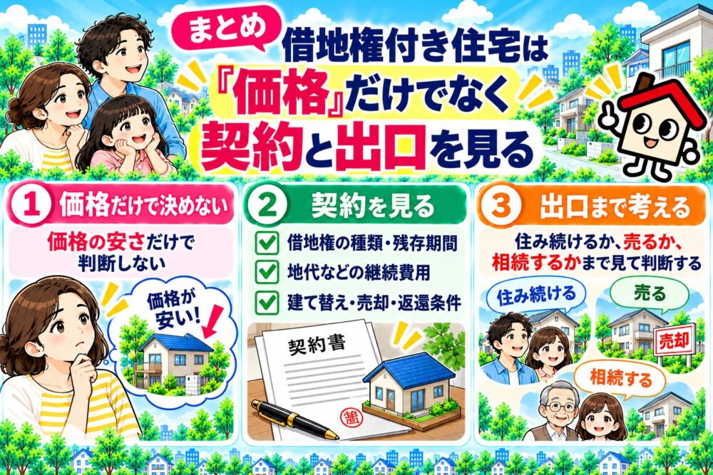 借地権付き住宅は「価格」だけでなく契約と出口を見る