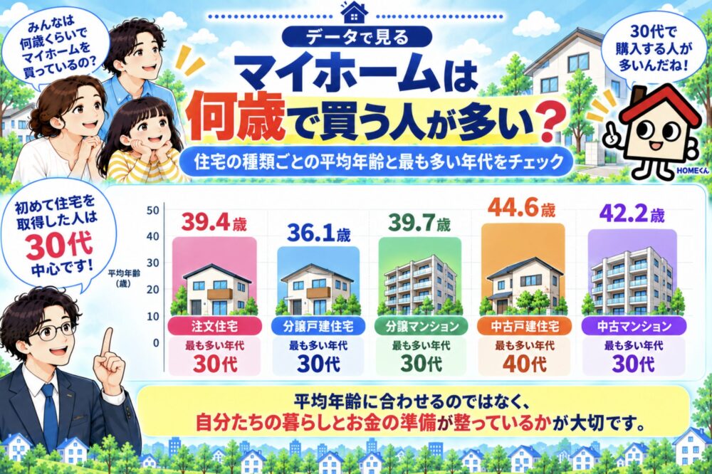 マイホームは何歳で買う人が多い?