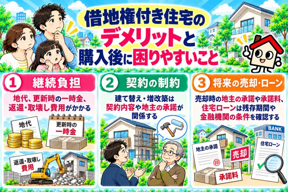 借地権付き住宅のデメリットと購入後に困りやすいこと