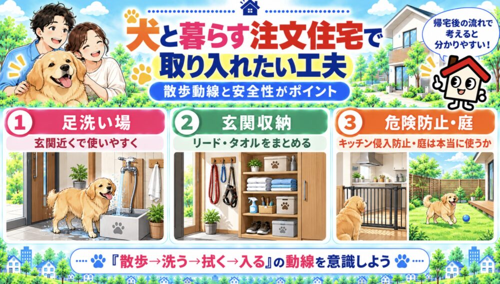 犬と暮らす注文住宅で取り入れたい工夫