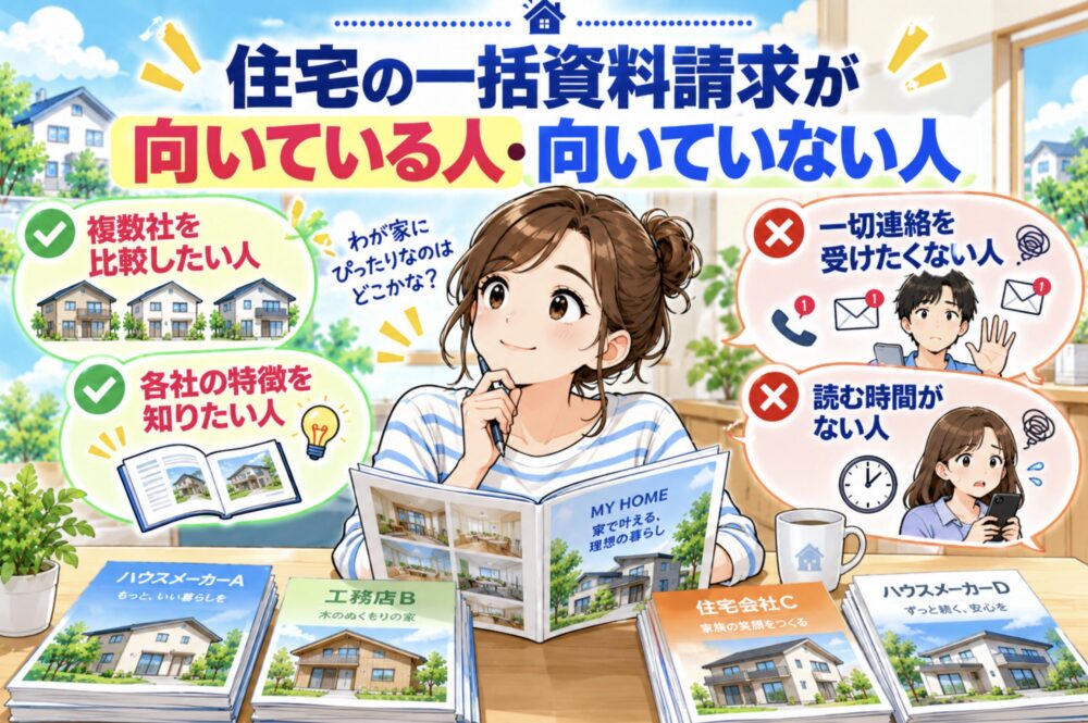 住宅の一括資料請求が向いている人・向いていない人