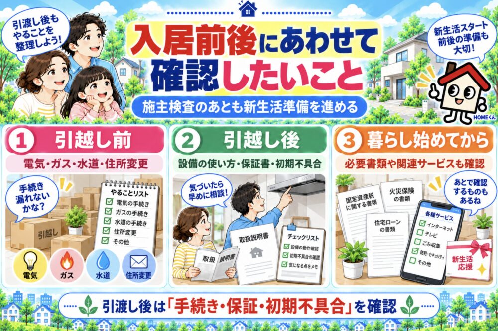 入居前後にあわせて確認したいこと