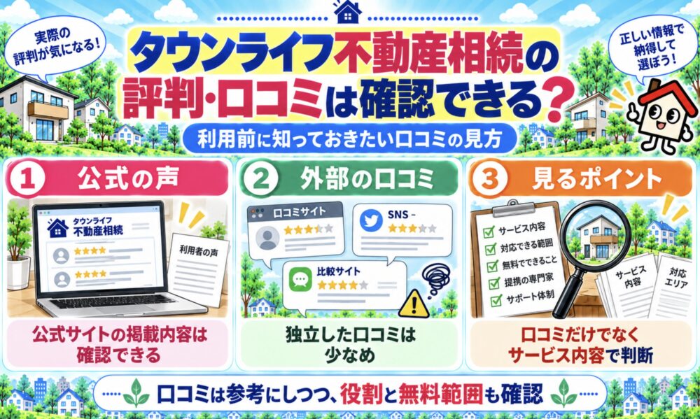 タウンライフ不動産相続の評判・口コミは確認できる？