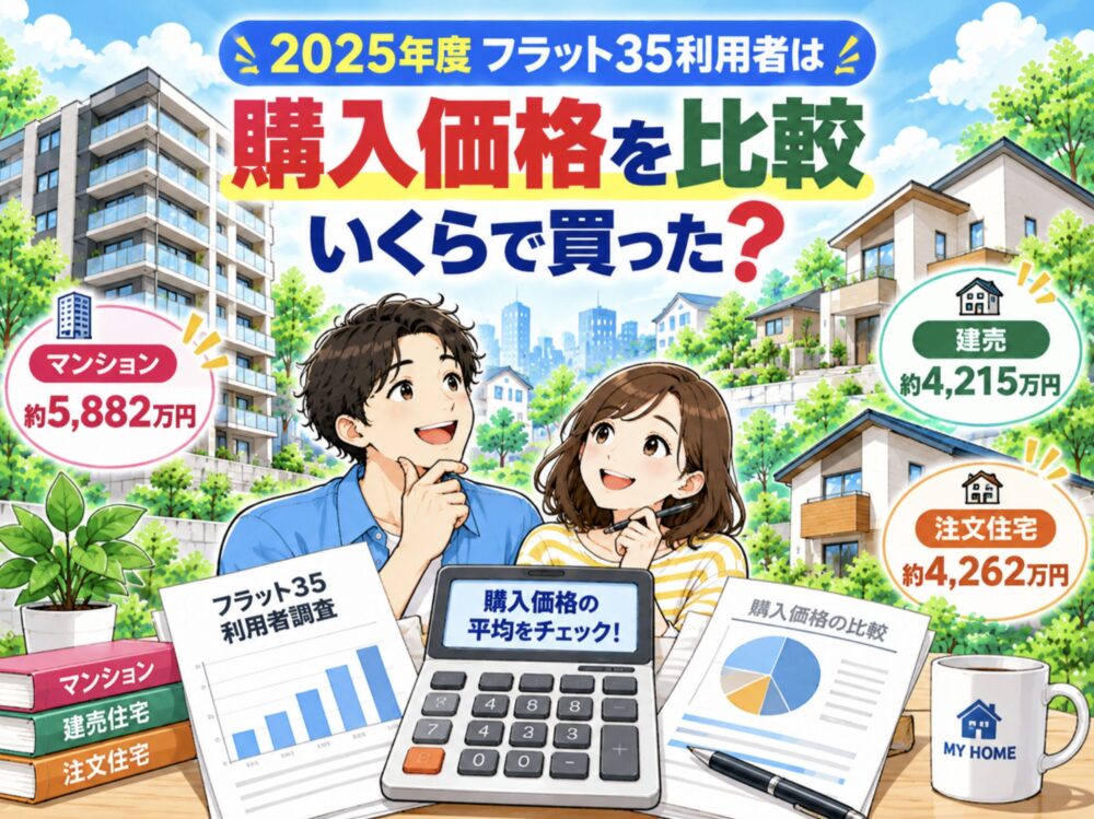 購入価格を比較｜2025年度フラット35利用者はいくらで買った？