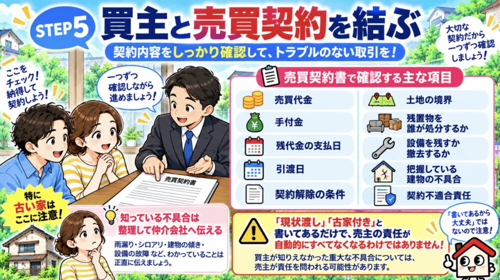 買主と売買契約を結ぶ