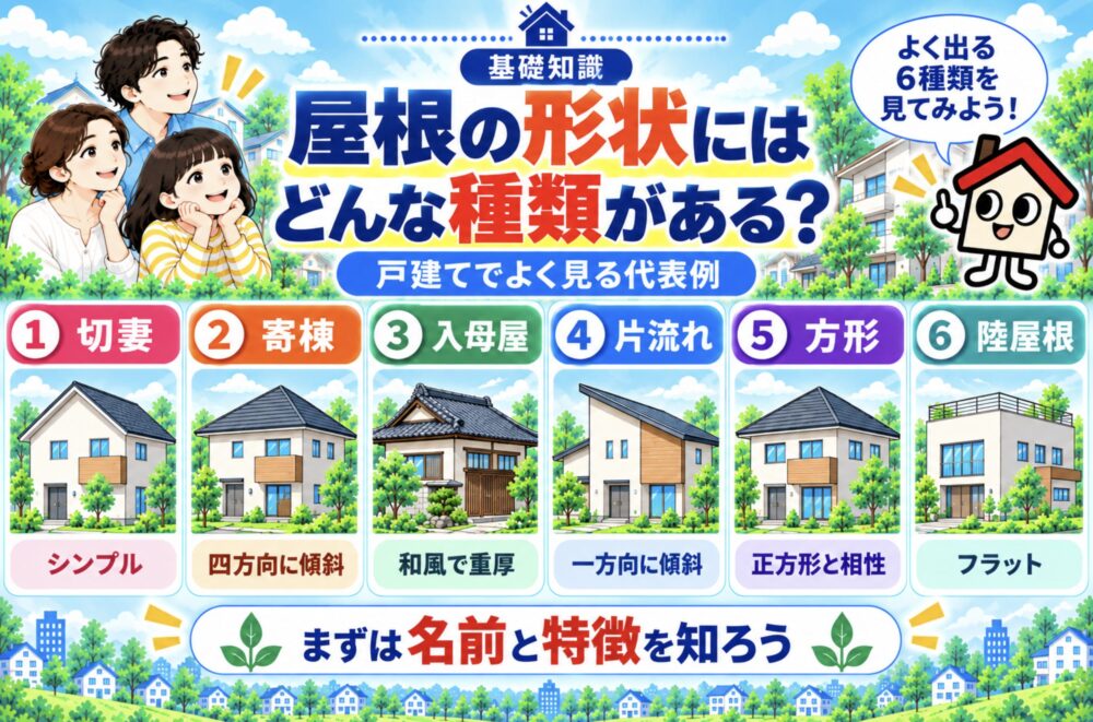 屋根の形状にはどんな種類がある？