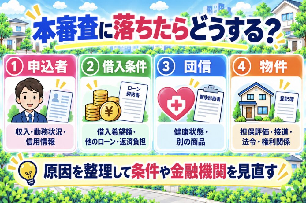 住宅ローンの本審査に落ちたらどうする？