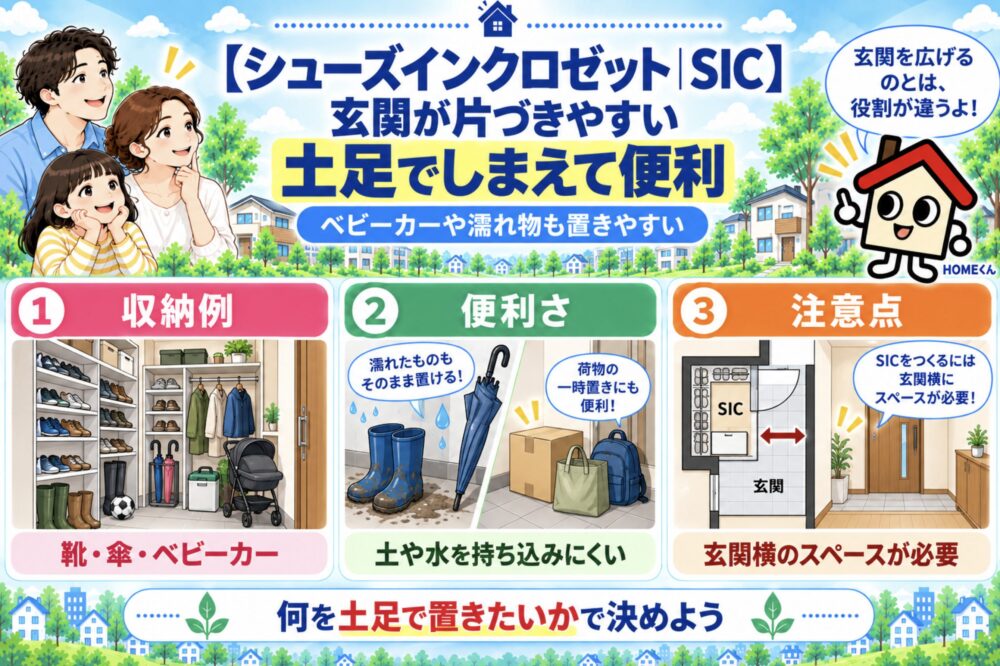 【シューズインクローゼット・SIC】玄関を片付けやすい