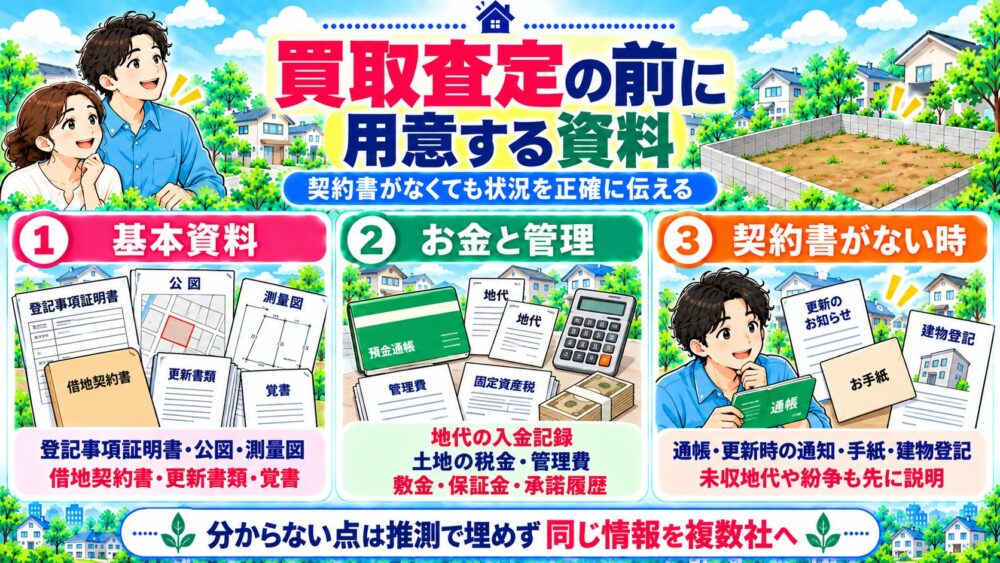 買取査定の前に用意する資料｜契約書がなくても状況を正確に伝える