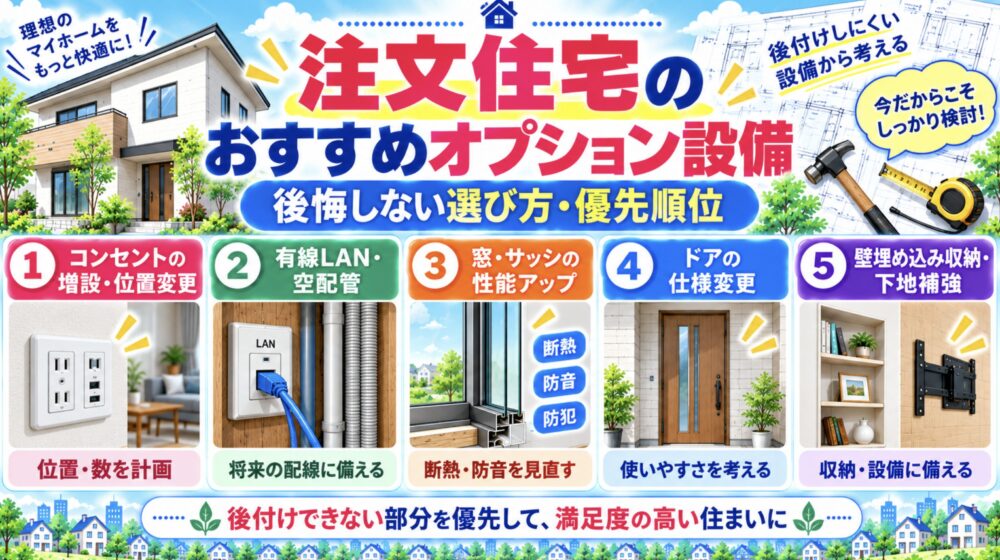 注文住宅のおすすめオプション設備｜後悔しない選び方・優先順位