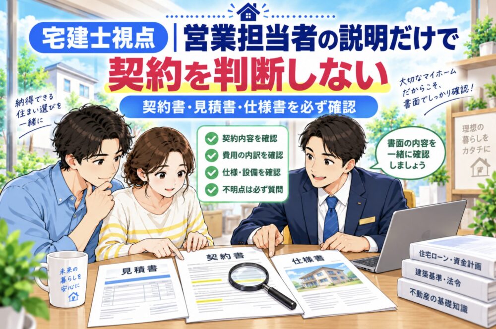 宅建士視点｜営業担当者の説明だけで契約を判断しない