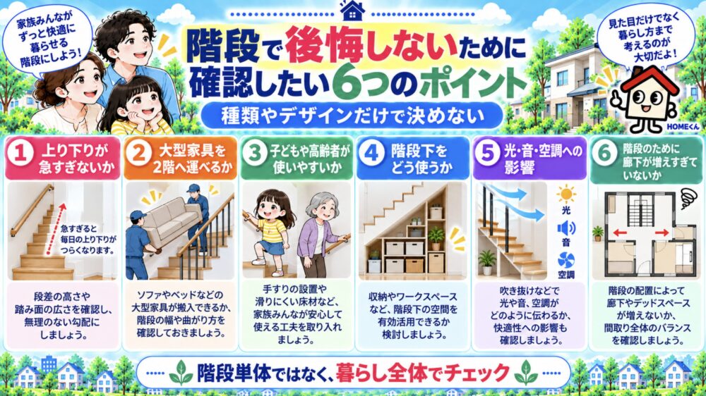 階段で後悔しないために確認したい6つのポイント