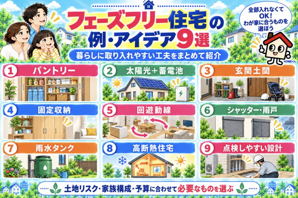 フェーズフリー住宅の例・アイデア9選