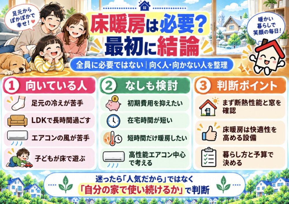 床暖房は必要？最初に結論