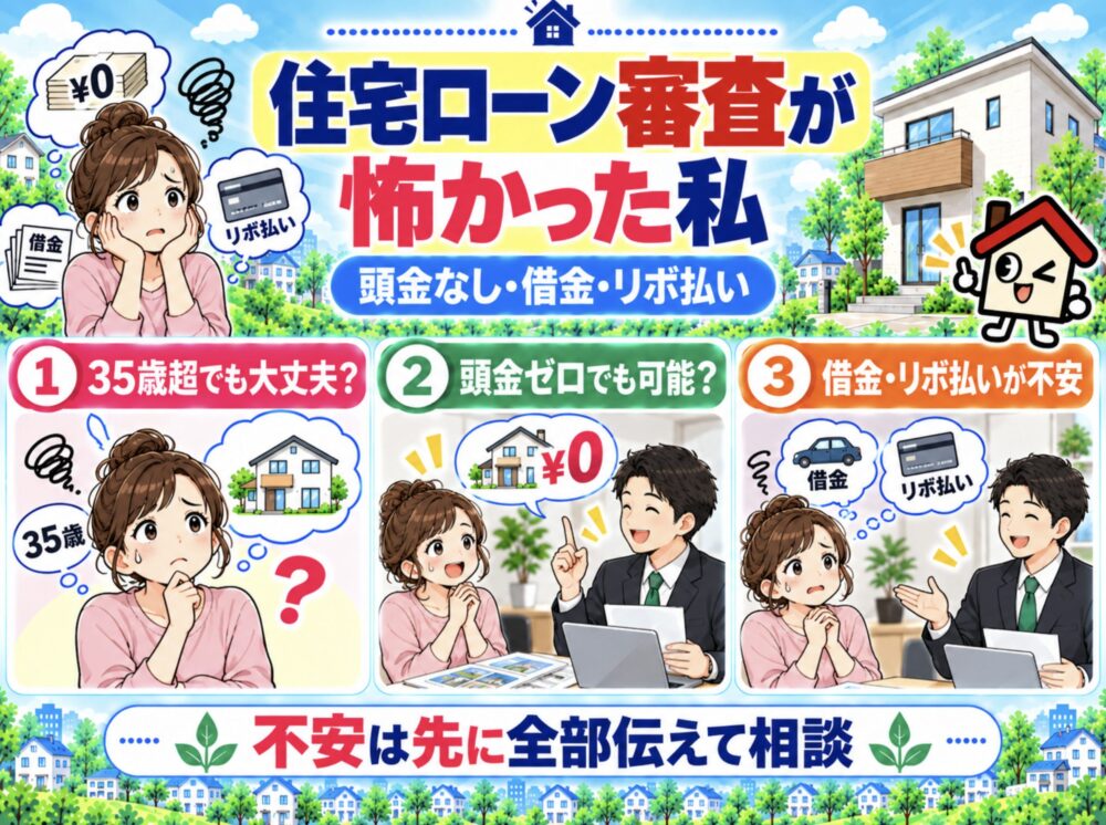住宅ローン審査が怖かった私｜頭金なし・借金・リボ払い