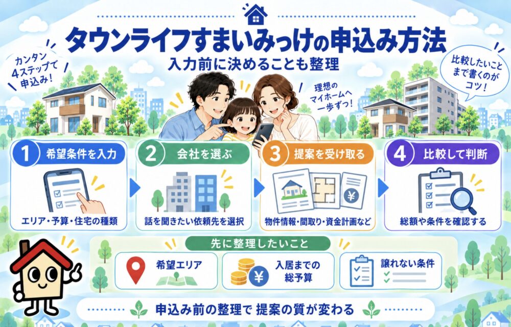 タウンライフすまいみっけの申込み方法