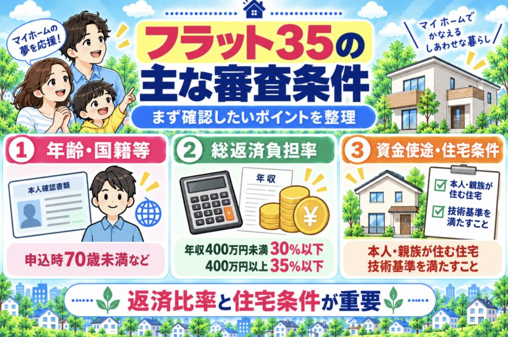 フラット35の主な審査条件