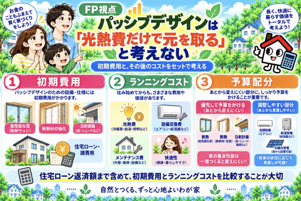 FP視点｜パッシブデザインは「光熱費だけで元を取る」と考えない