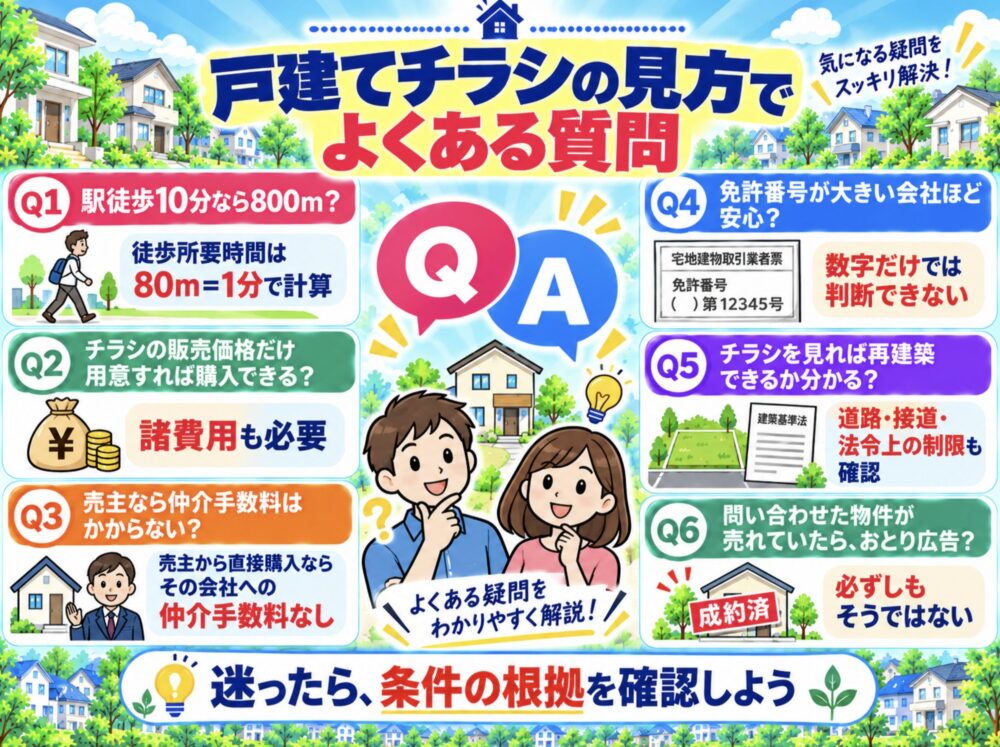 戸建てチラシの見方でよくある質問