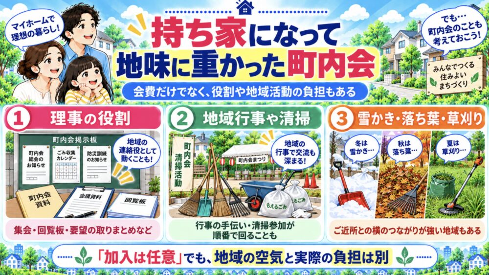 持ち家になって地味に面倒な町内会