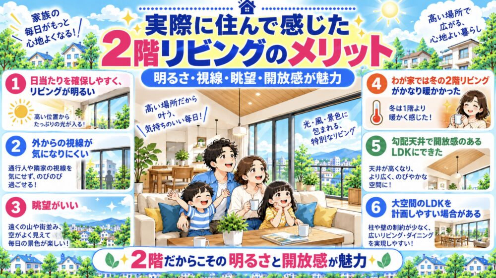 実際に住んで感じた2階リビングのメリット