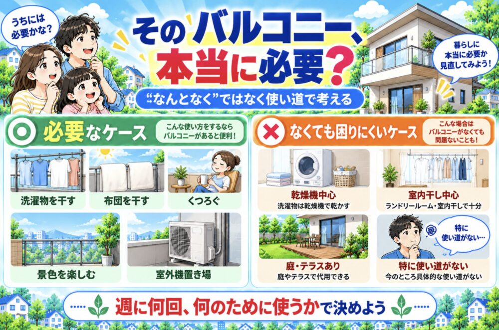 まず確認｜そのバルコニー、本当に必要？