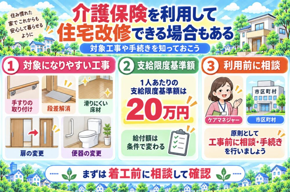 介護保険を利用して住宅改修できる場合もある