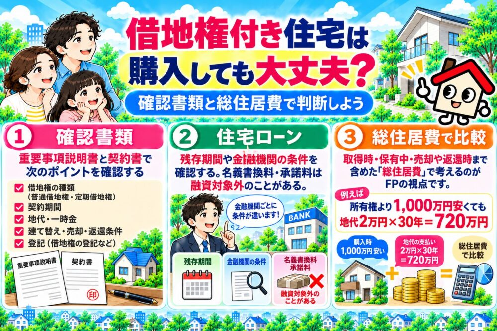 借地権付き住宅は購入しても大丈夫？確認書類と総住居費