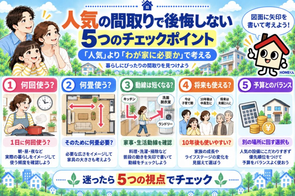 人気の間取りで後悔しない5つのチェックポイント