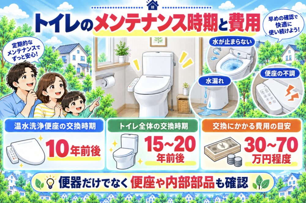 トイレのメンテナンス時期と費用