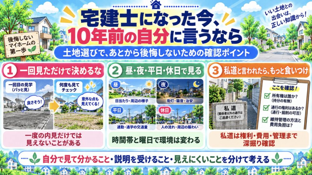 宅建士になった今、10年前の土地を買った自分にアドバイス