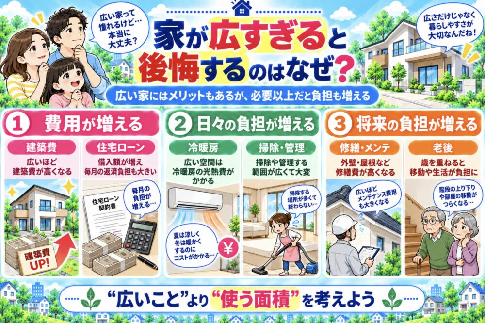 家が広すぎると後悔するのはなぜ？