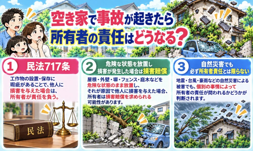 空き家で事故が起きたら所有者の責任はどうなる?