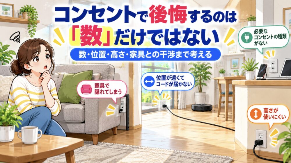 コンセントで後悔するのは「数」だけではない