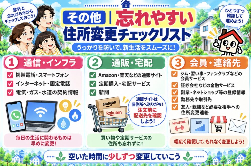 その他｜忘れやすい住所変更チェックリスト