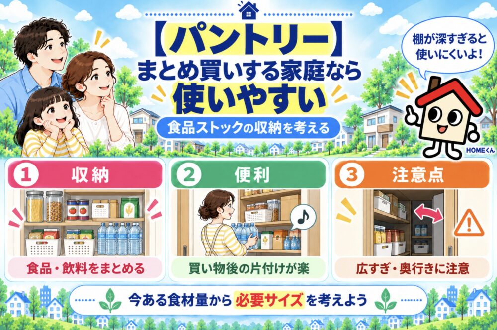 【パントリー】まとめ買いする家庭なら使いやすい